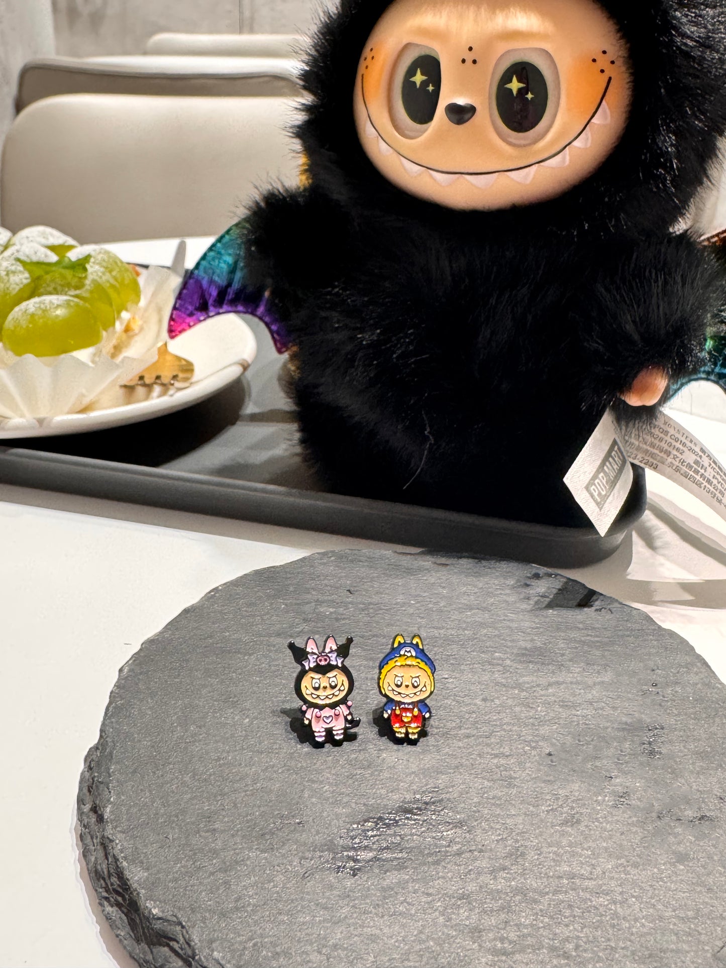 Labubu-Inspired Bunny Barbell Earring Custom Handmade Costume Series