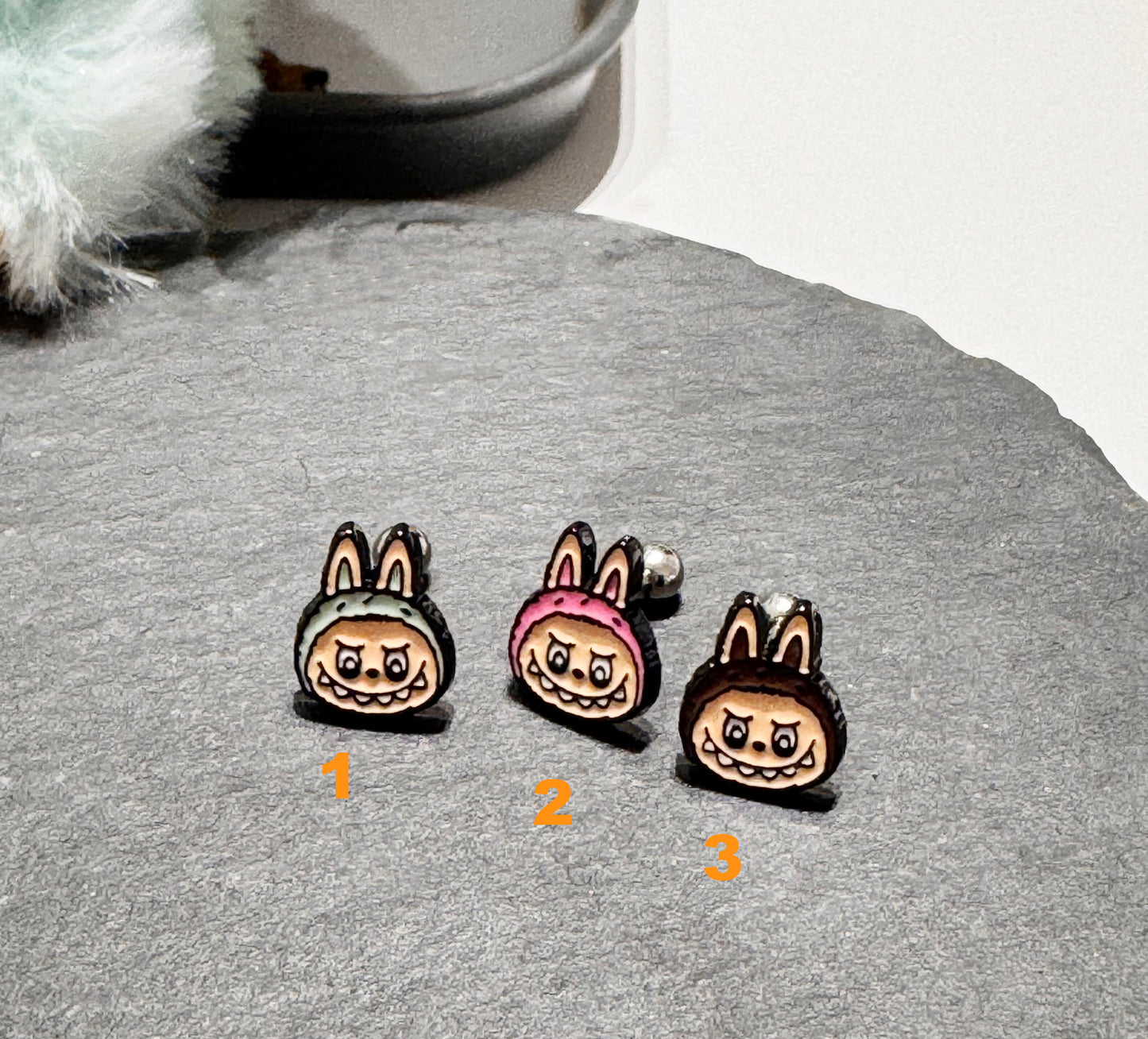 Labubu Bunny Barbell Cartilage Earring - Surgical Steel