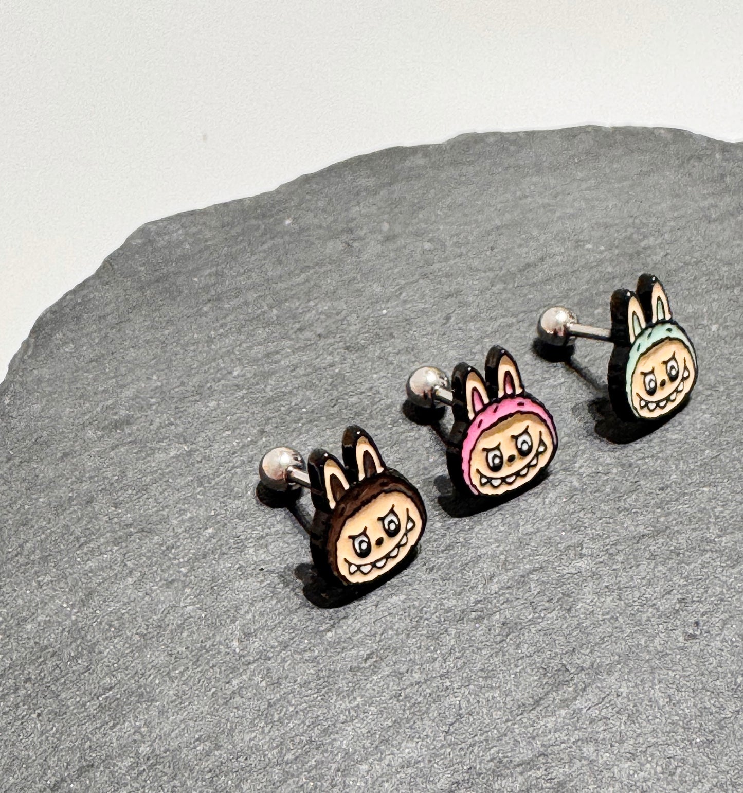 Labubu Bunny Barbell Cartilage Earring - Surgical Steel