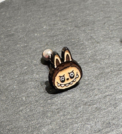 Labubu Bunny Barbell Cartilage Earring - Surgical Steel