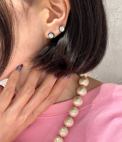 Doraemon & Dorami-Inspired Silver Post Earrings — 4-Piece Handmade Set