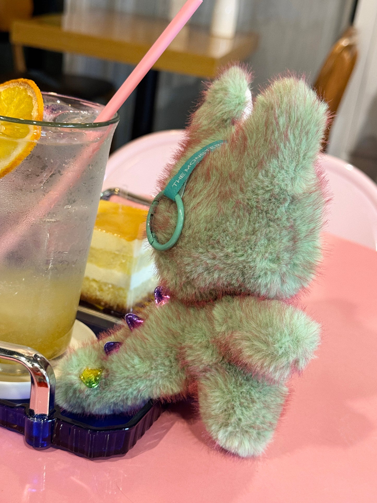 Gimomo Dragon Labubu Keychain - Aurora Gradient Plush Bunny Charm