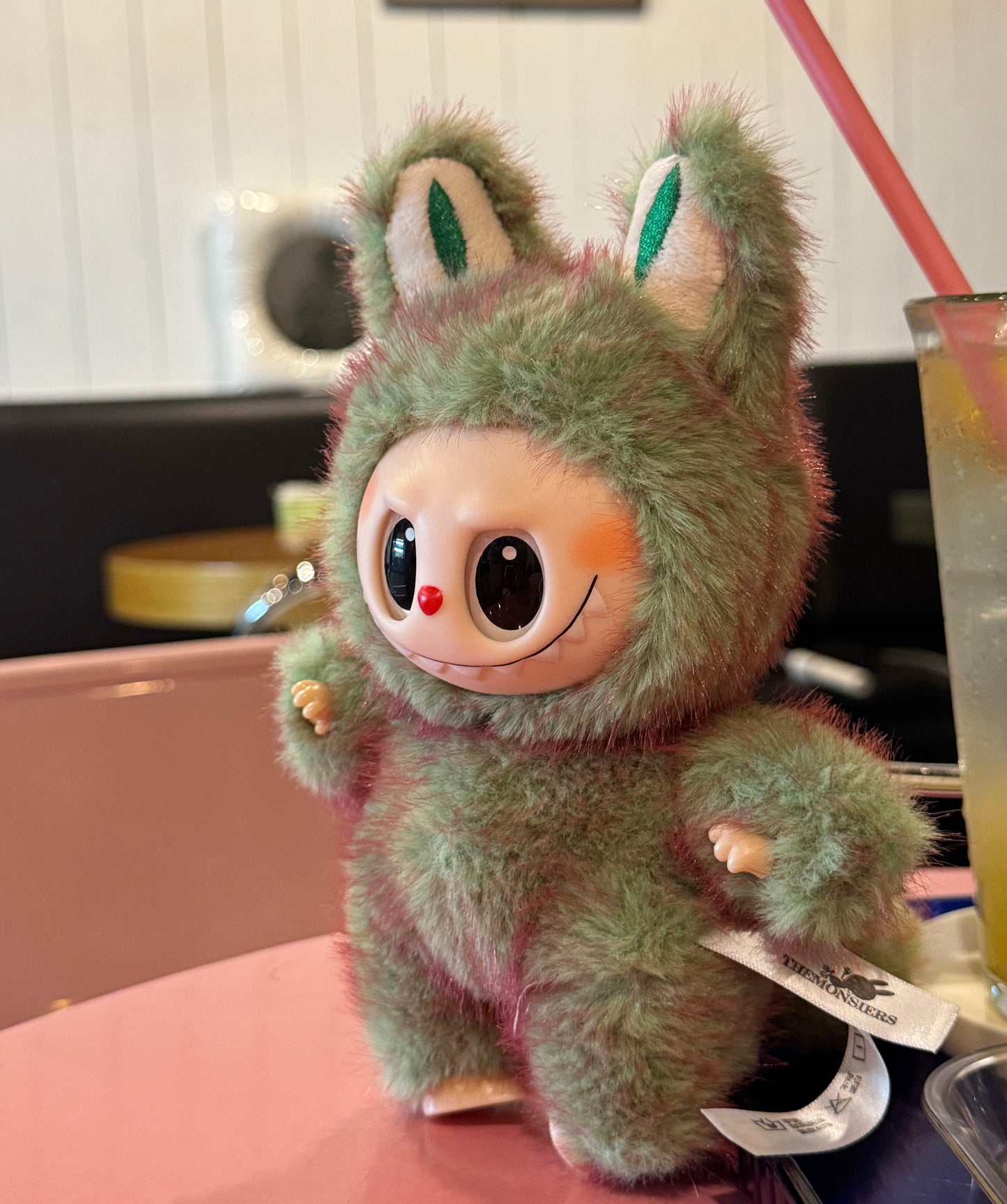 Gimomo Dragon Labubu Keychain - Aurora Gradient Plush Bunny Charm