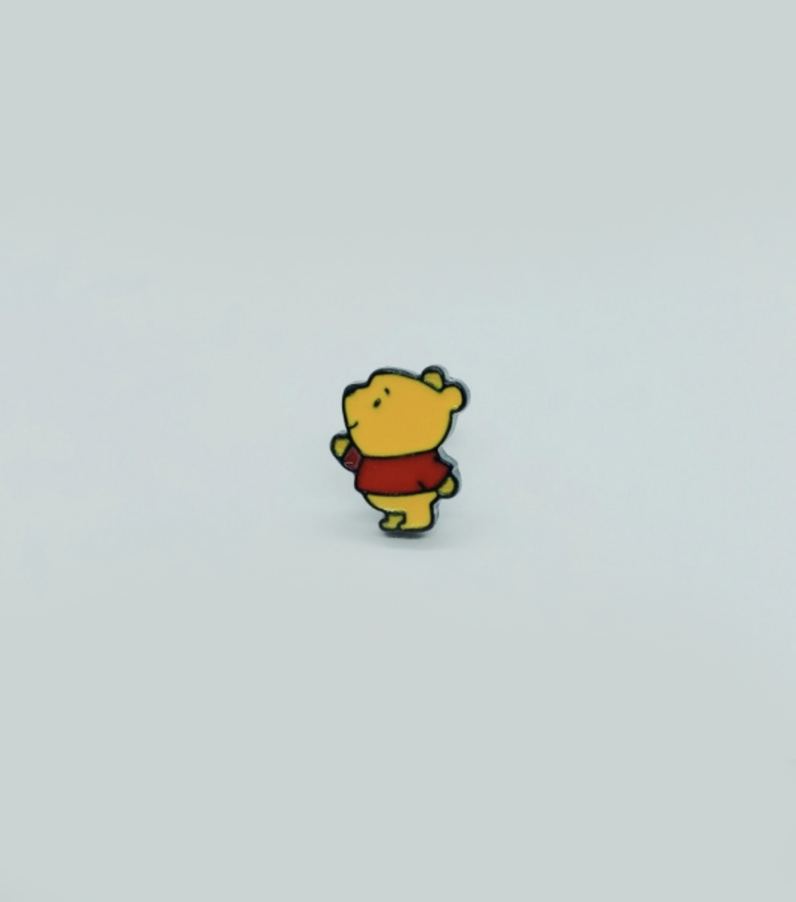 Winnie the Pooh barbell stud earring with surgical steel post