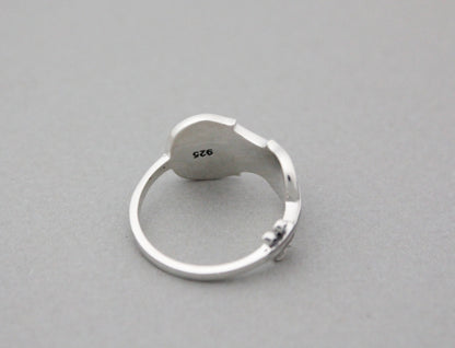 925 Sterling Silver Sideways Violin Handmade Ring