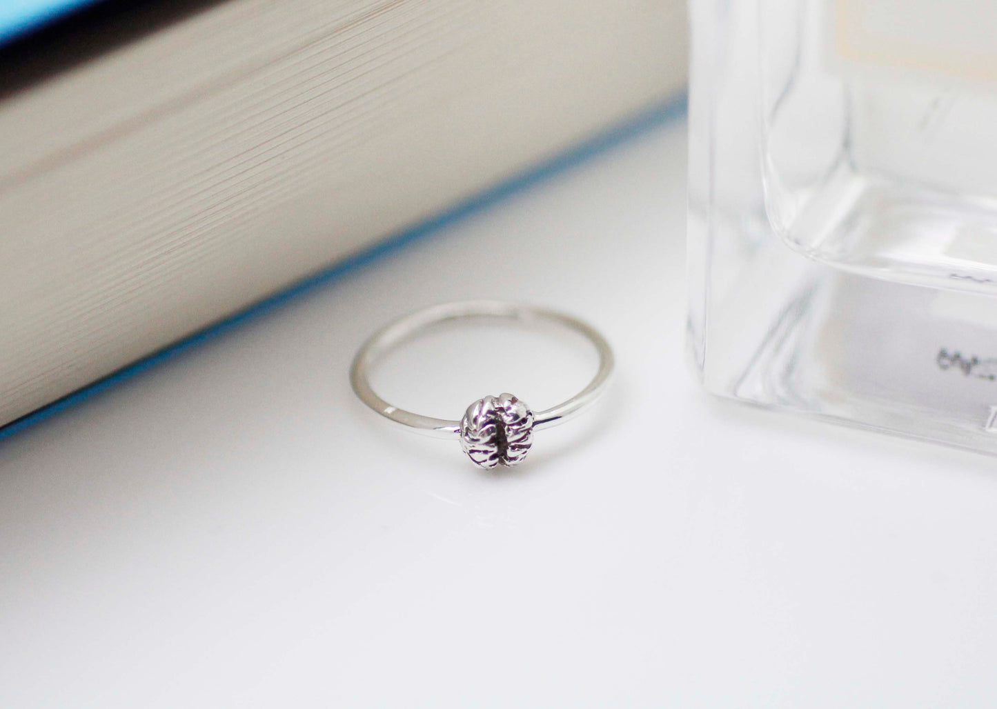 925 Sterling Silver Anatomical Brain Ring – Neuron Ring, Einstein Inspired Science Jewelry