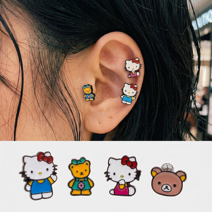 Hello Kitty & Rilakkuma Surgical Steel Piercing | K-Jewelry