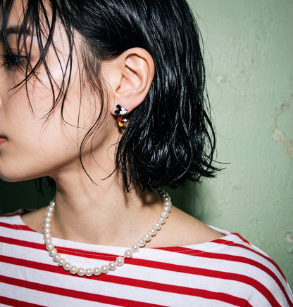 Mickey & Minnie 3D Ear Jacket Earrings | Grunge Glam | Handmade Korea