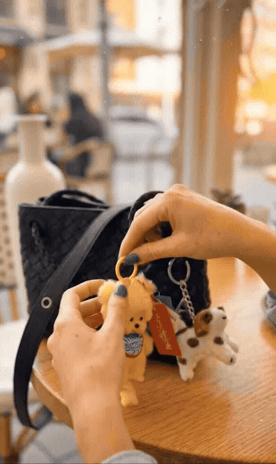 Sweet Lollipop Monchhichi Plush Bag Charm Keychain — Kawaii Y2K Bag Decor