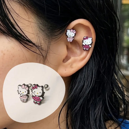 Ballet Kitty Barbell Stud | Coquette Ear Stack Piercing