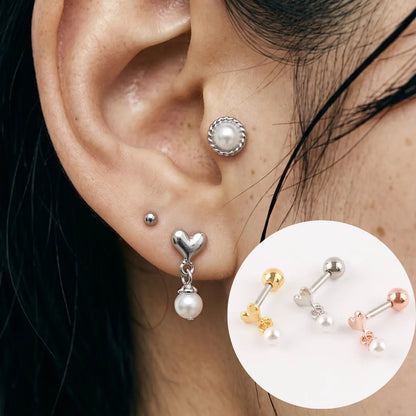 Heart Pearl Drop Stud — K-Fine Jewelry | 8ttitto8