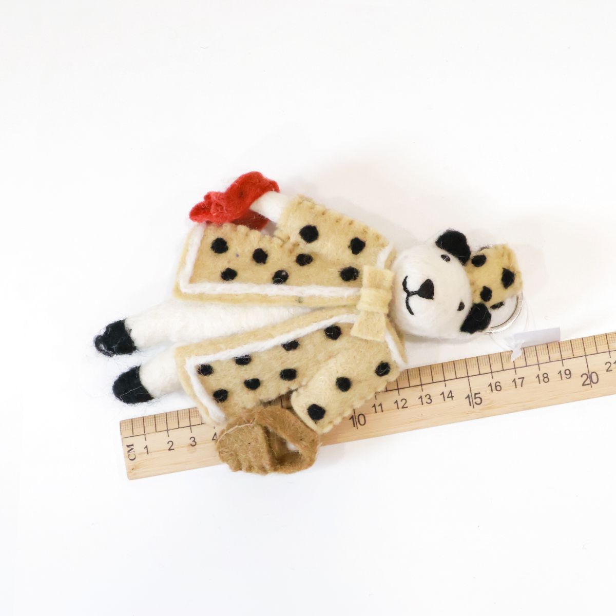 Handmade Wool Felt Animal Bag Charm - Cottagecore Rabbit & Bear Keychain - Cozy Winter Gift