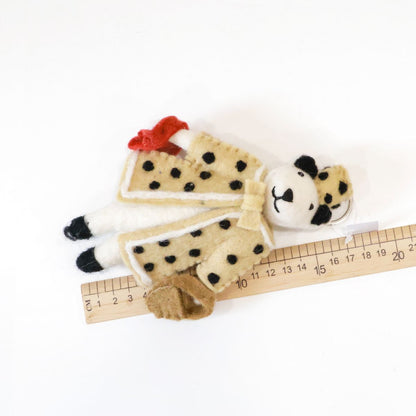 Handmade Wool Felt Animal Bag Charm - Cottagecore Rabbit & Bear Keychain - Cozy Winter Gift