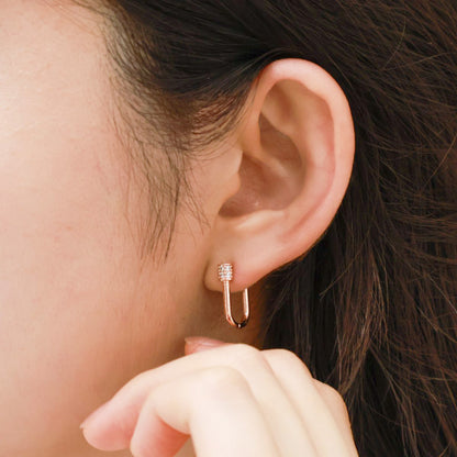 Mini Pavé Huggie Hoop Earrings (3 Colors)