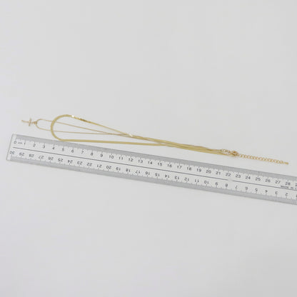 Layered Cross Pendant Necklace, Snake Chain & Box Chain Layered Necklace