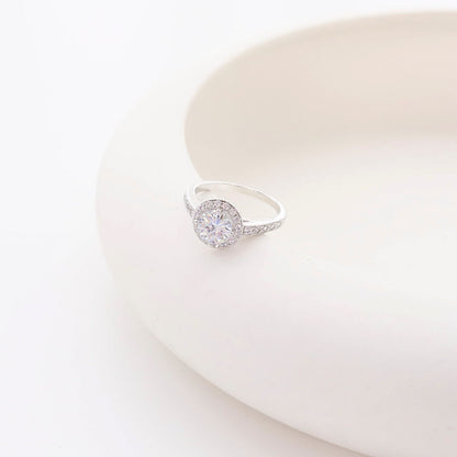 Halo CZ Ring - 14K Gold Plated Brass | Sparkly Travel Ring