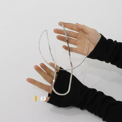 Layered Snake Chain Choker – Minimalist Brass Necklace | 8TTITTO8