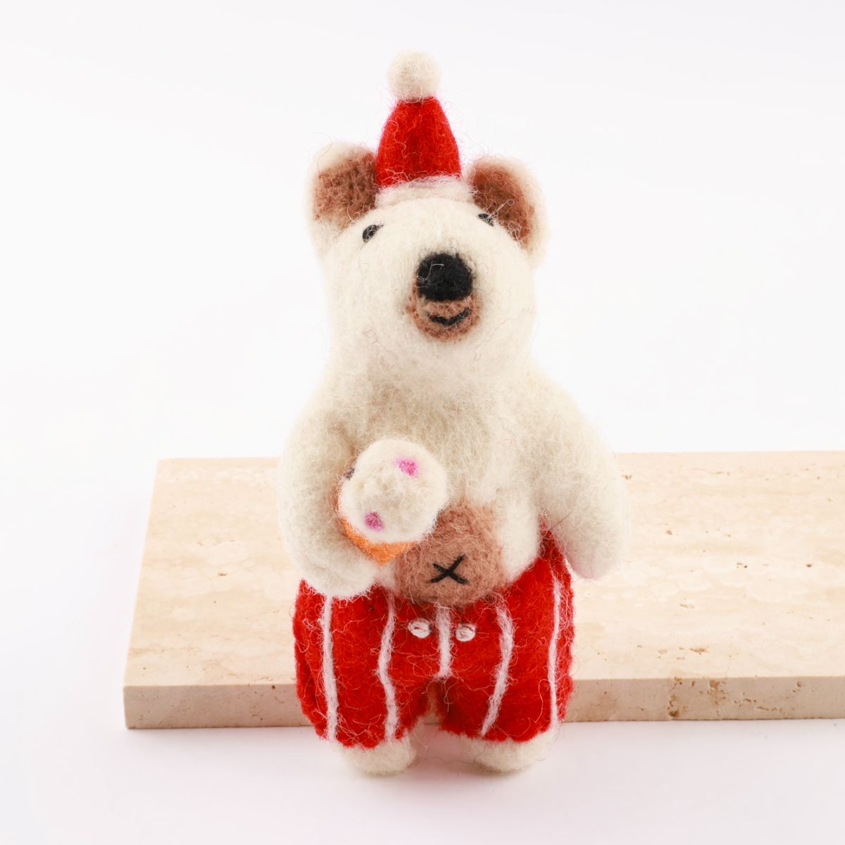 Handmade Wool Felt Animal Keychain - Bear, Rabbit, Hedgehog & Croc | Nepal Artisan Bag Charm