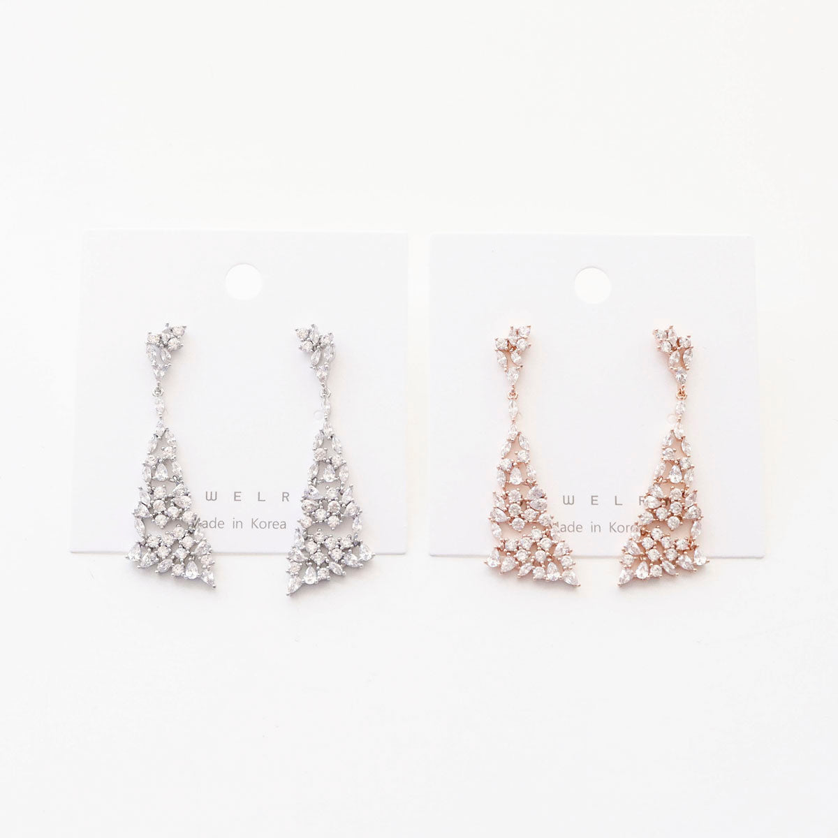 Exquisite Marquise CZ Chandelier Drop Earrings - 925 Silver Post