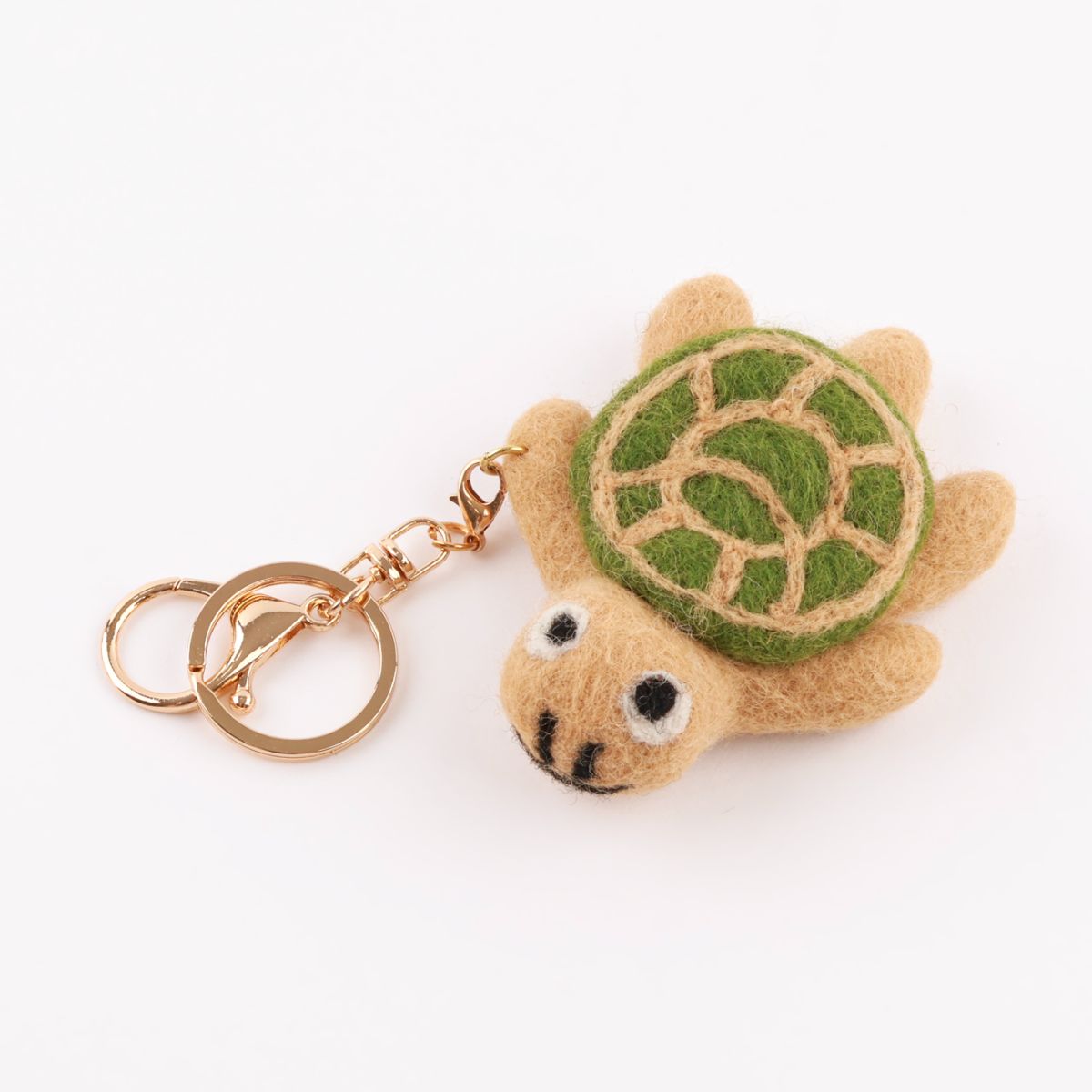 Handmade Nepal Wool Felt Animal Keychain - Cute Otter Red Panda Turtle Sheep | Unique Eco Gift