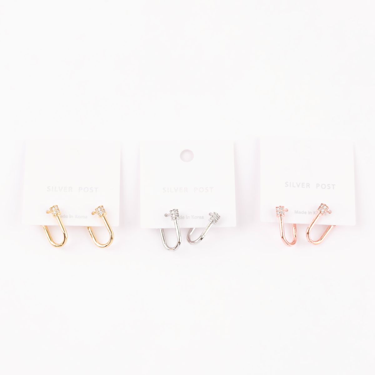 Mini Pavé Huggie Hoop Earrings (3 Colors)