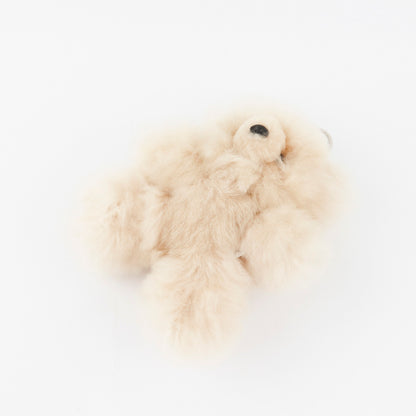 20cm Giant Real Alpaca Fur Teddy Bear Keychain Bag Charm