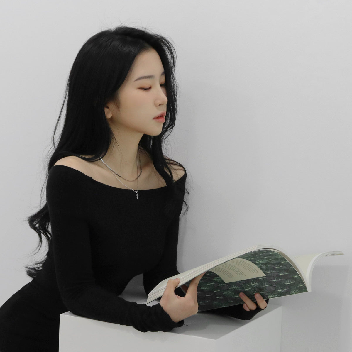 Layered Cross Pendant Necklace, Snake Chain & Box Chain Layered Necklace