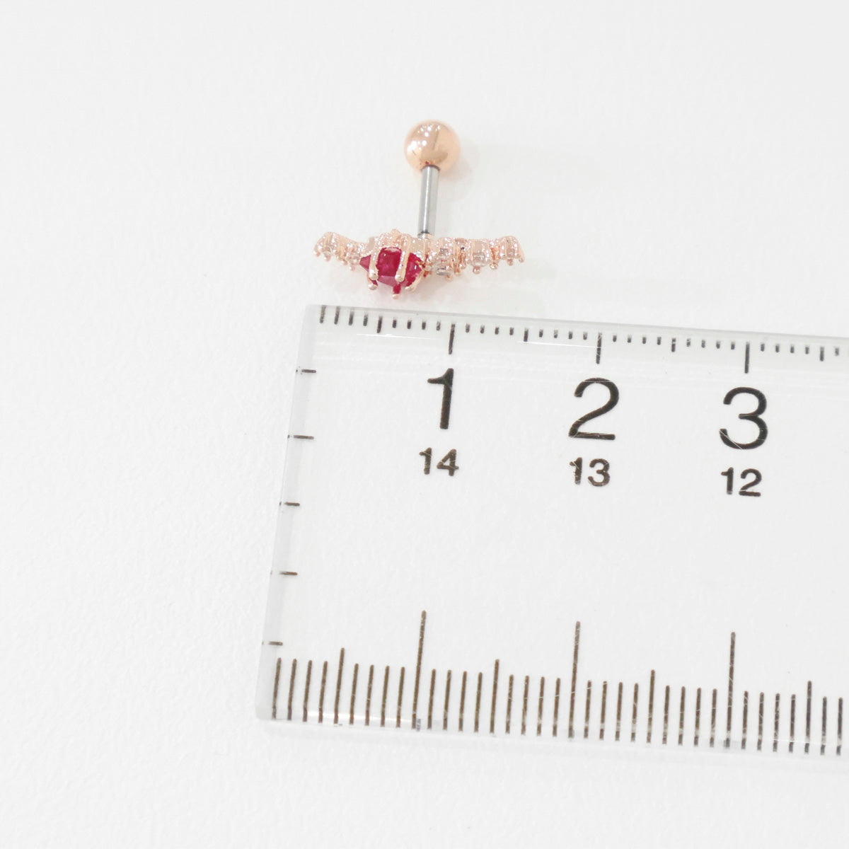 Helix Barbell – Star Cluster (Red) in Pink & Silver R