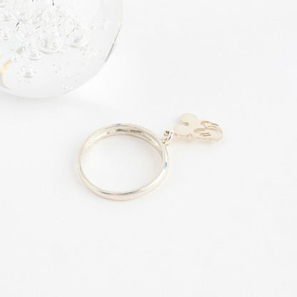 925 Sterling Silver Heavy Solid Mickey Mouse Charm Dangle Ring Thick Band Jewelry Gift