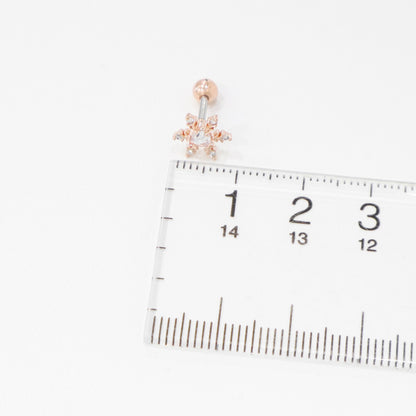 Winter Snowflake Stud Earrings – 2 Styles in Gold, Silver & Rose Gold | 8TTITTO8