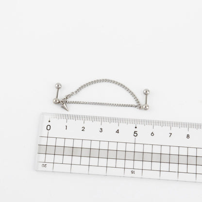 Double Chain Stud Earring - Surgical Steel Cartilage