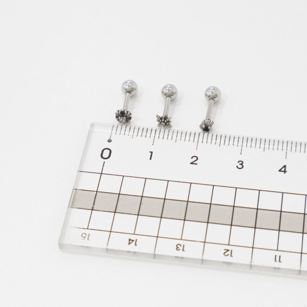 Antique Gothic Barbell Ball Earring – 4 Symbol Options