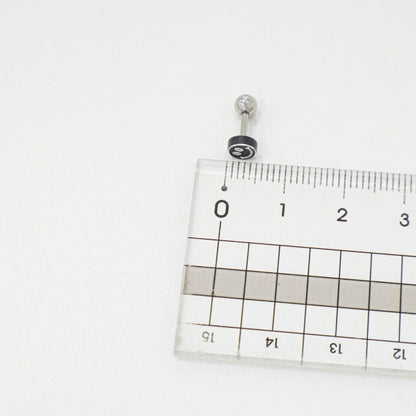Surgical Steel Moon Star Smiley Cartilage Piercing Studs - Silver & Black