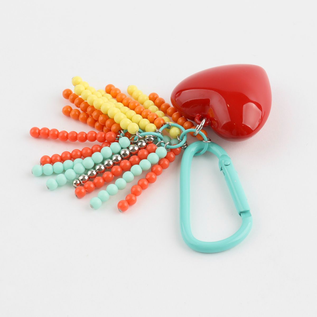 💖 Handmade Heart Beaded Keychain - Y2K Colorful Bag Charm | 4 Colors