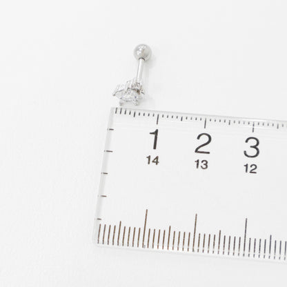 Pearl Star Surgical Steel Barbell Earring,  cartilage earrings