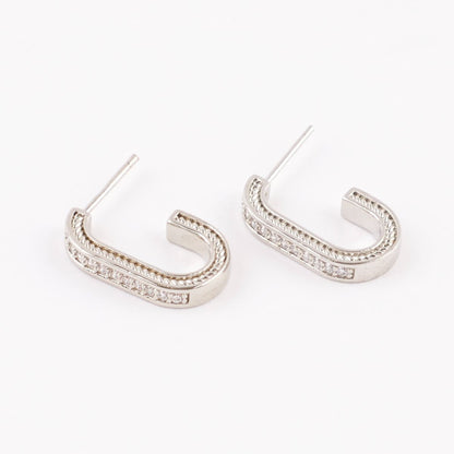 Oval Drop Stud Earrings — Modern Minimal Edge