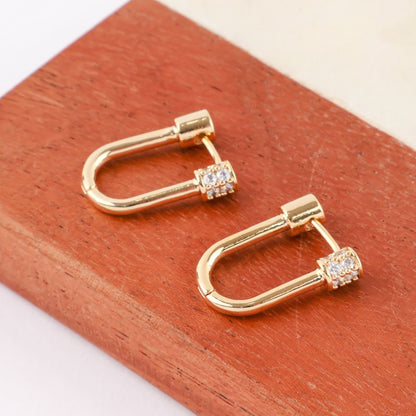 Mini Pavé Huggie Hoop Earrings (3 Colors)