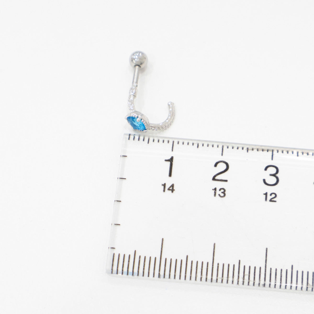 Blue CZ Barbell Studs (3 Styles) – Rhodium Plated