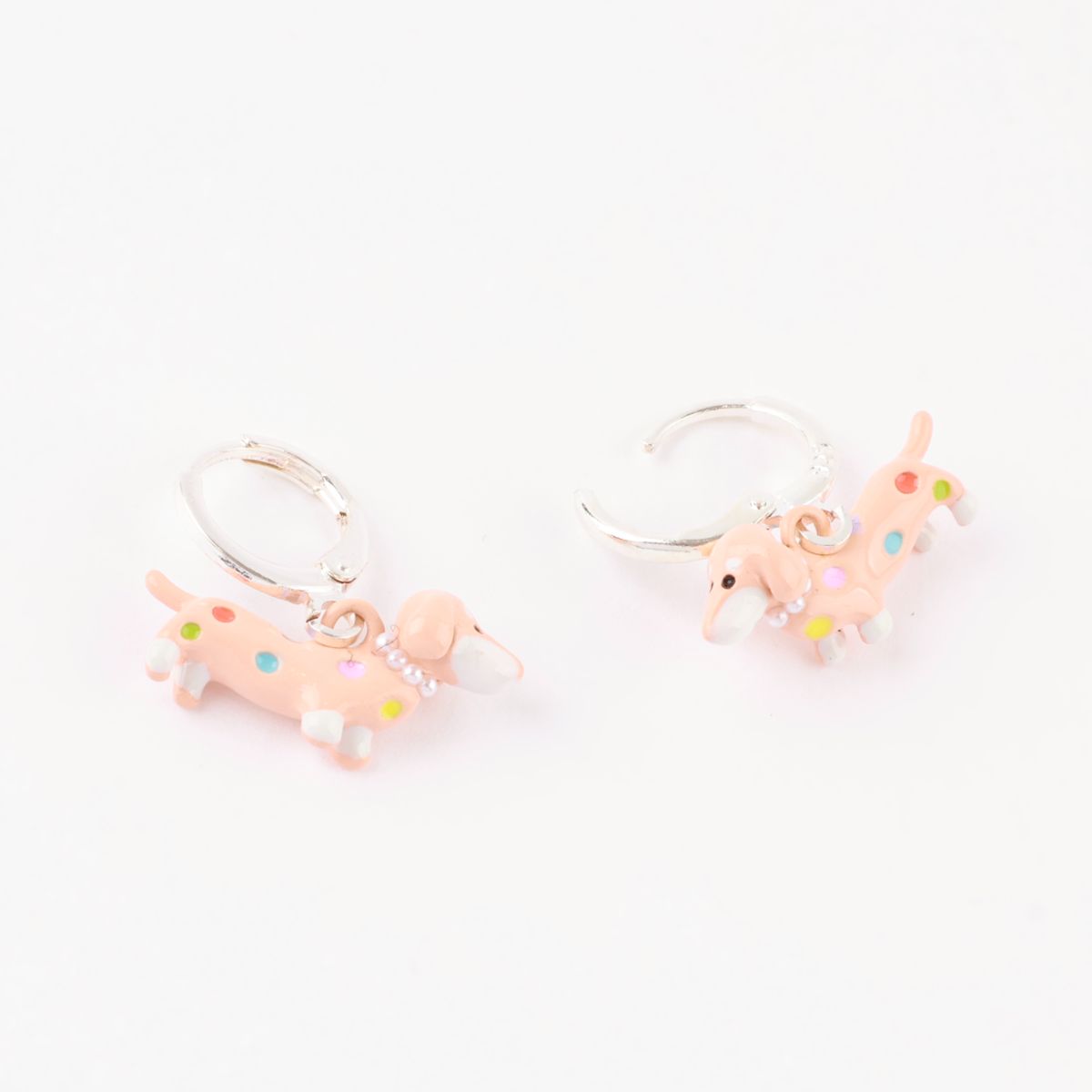 Dachshund Hoop Earrings – Playful Handcrafted Dog dangle