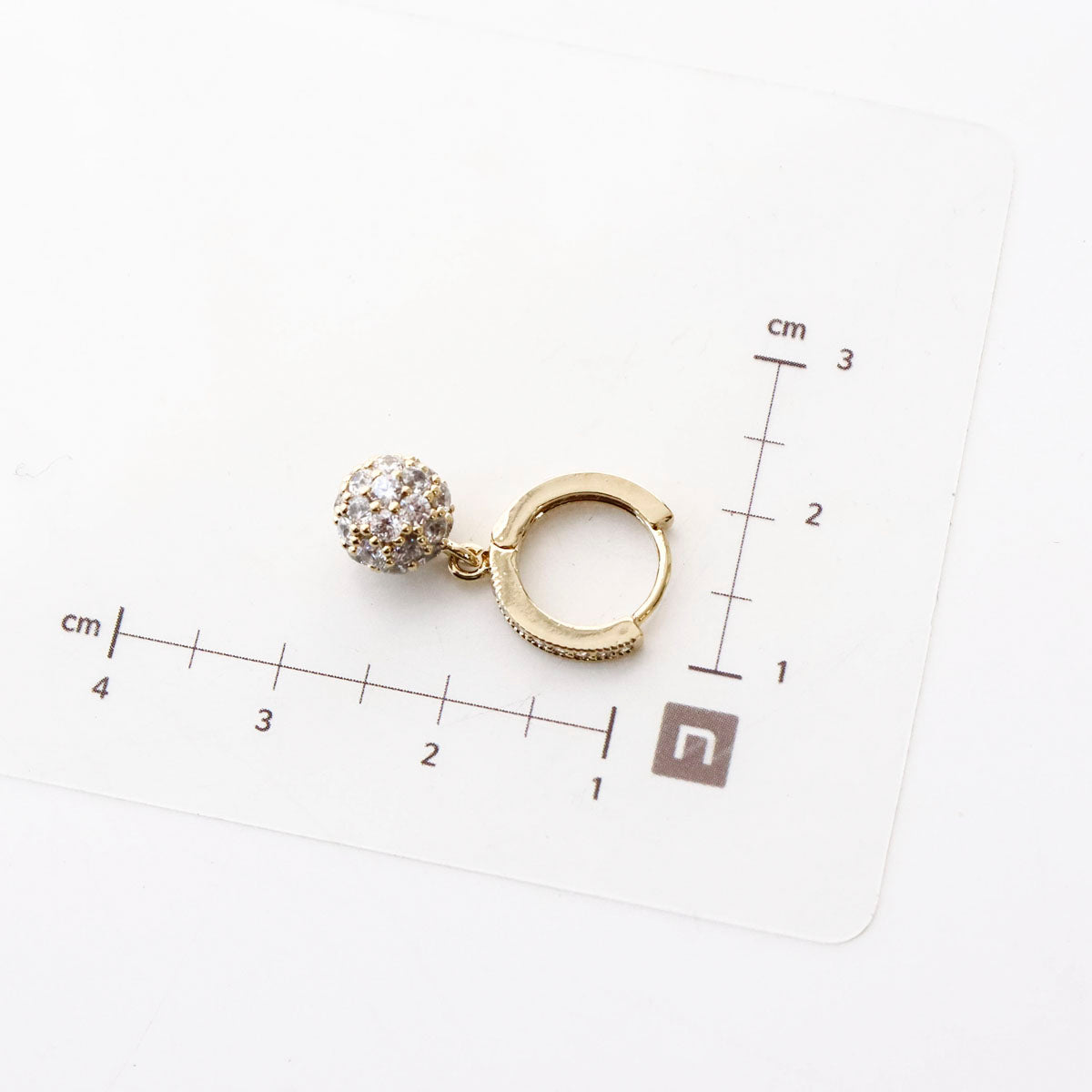 Sparkly Pavé Ball Huggie Hoop Earrings in Gold, Silver & Rose Gold