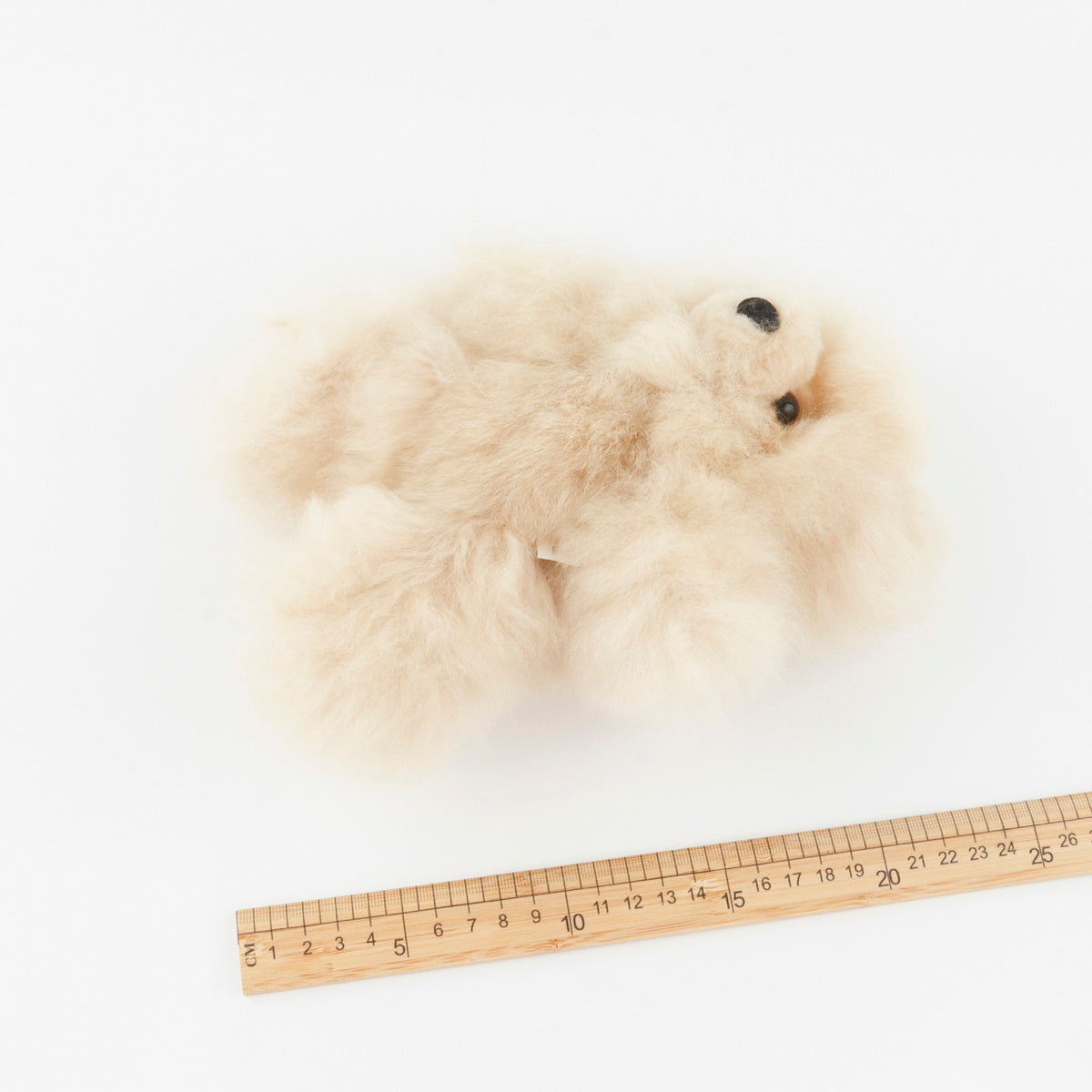 20cm Giant Real Alpaca Fur Teddy Bear Keychain Bag Charm