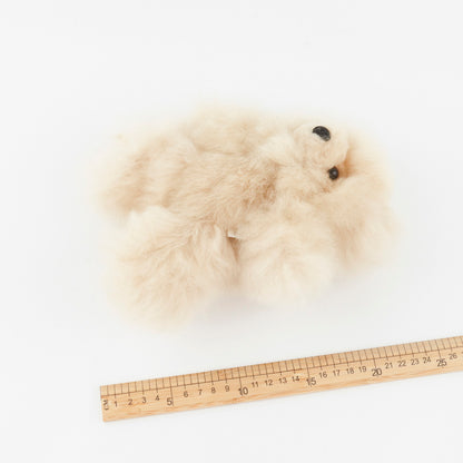 20cm Giant Real Alpaca Fur Teddy Bear Keychain Bag Charm
