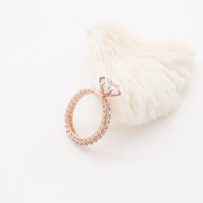 CZ Solitaire Eternity Band - Engagement & Anniversary Ring