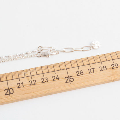 Pearl Chain Ribbon Pendant Necklace in Gold and Silver