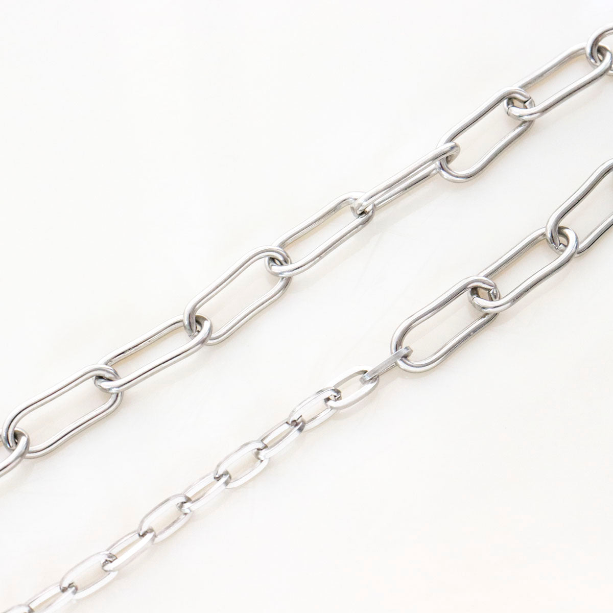 Surgical Steel Balloon Dog Padlock Mixed Chain Toggle Necklace