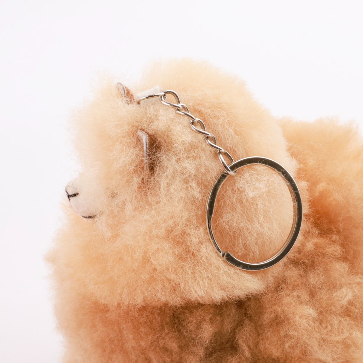 Handmade Real Alpaca Fur Keychain from Peru - 5 Colors Bag Charm