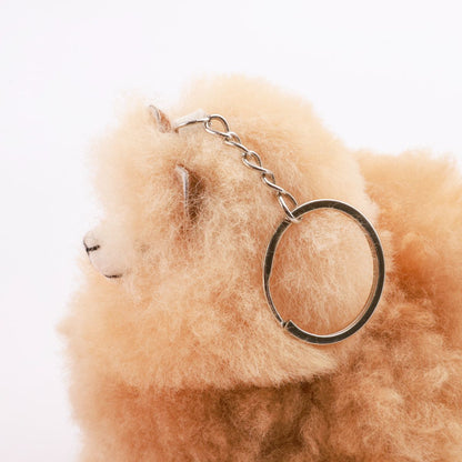 Handmade Real Alpaca Fur Keychain from Peru - 5 Colors Bag Charm