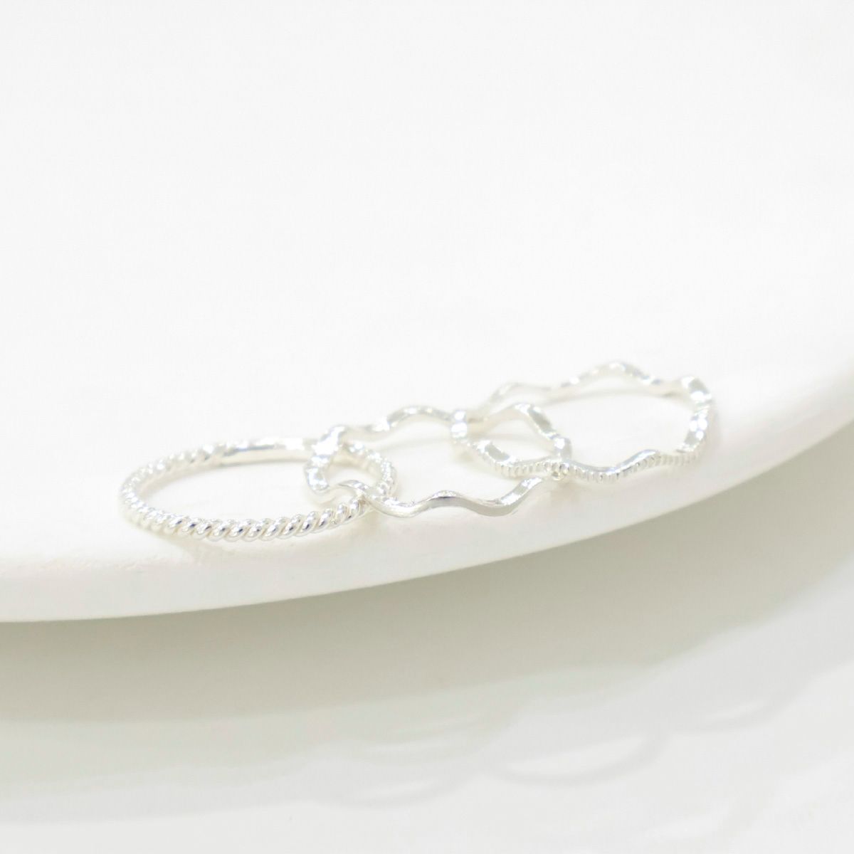 925 Silver Layered Midi Ring Set – 5 Pieces | 8TTITTO8