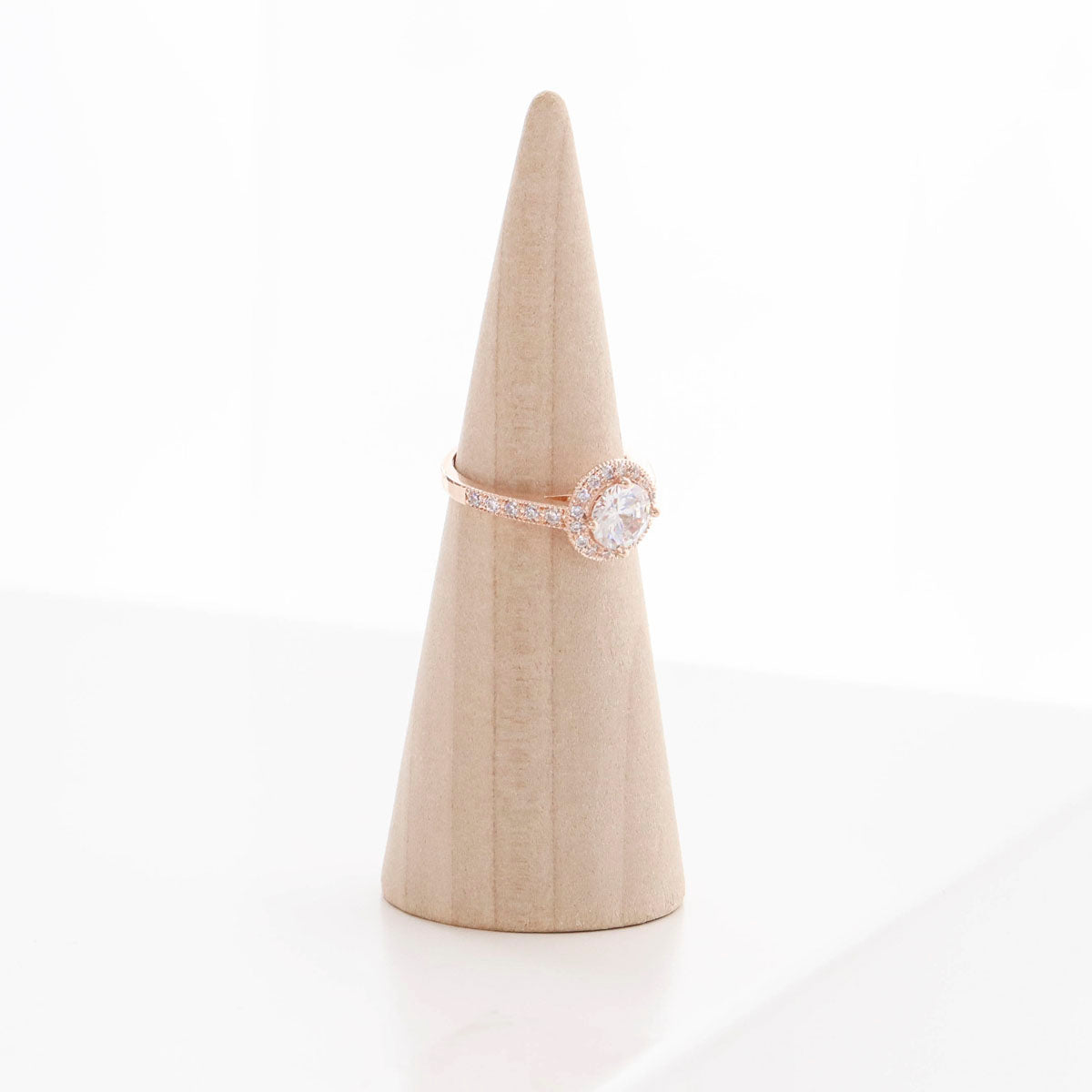 Halo CZ Ring - 14K Gold Plated Brass | Sparkly Travel Ring