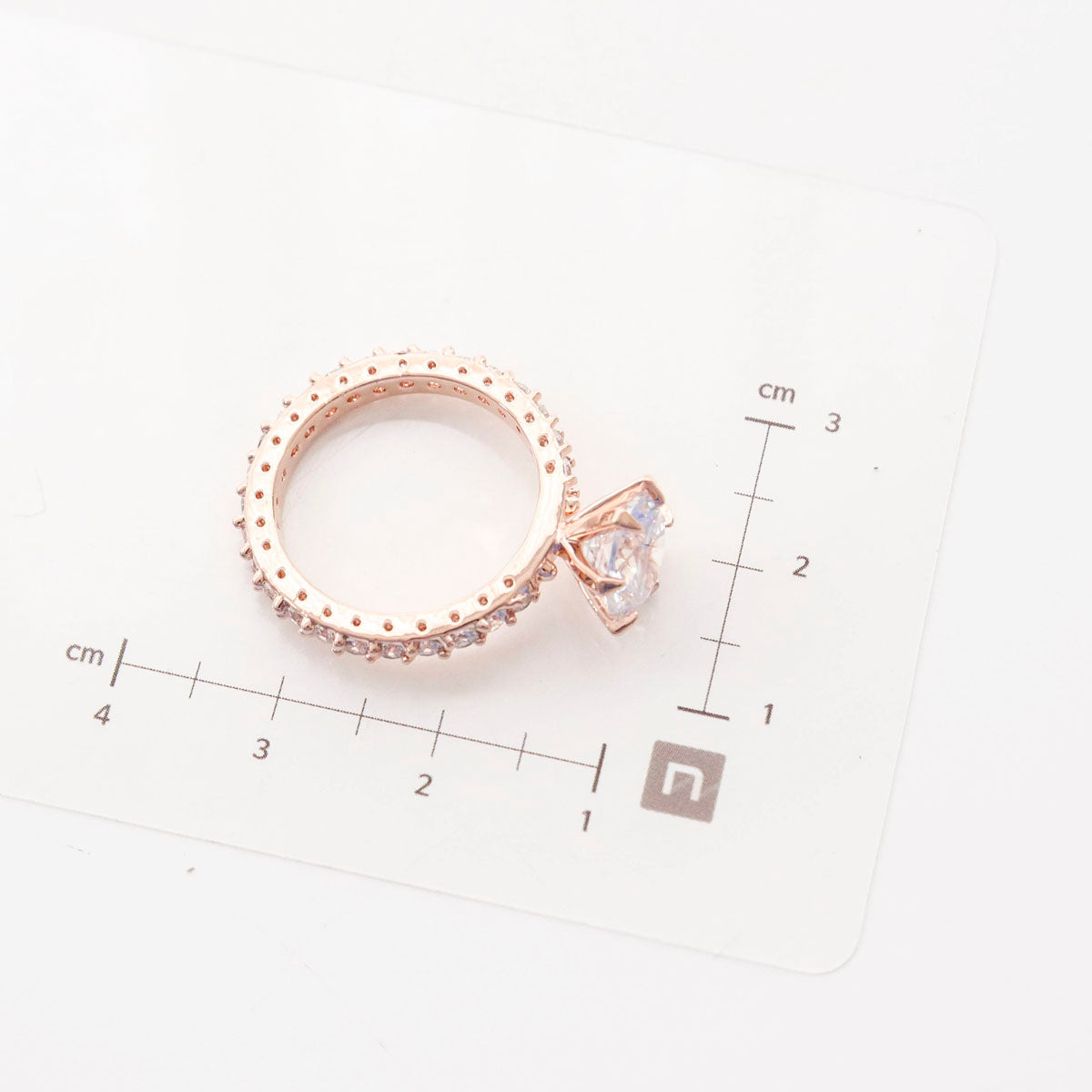 CZ Solitaire Eternity Band - Engagement & Anniversary Ring